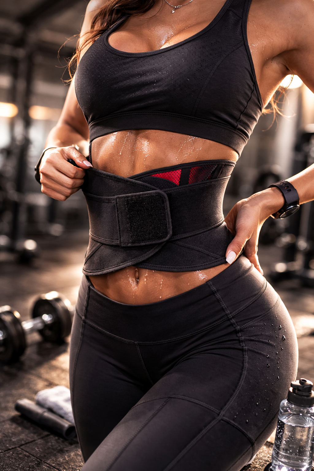 Faja Deportiva Efecto Sauna – Compresión Abdominal y Soporte Lumbar