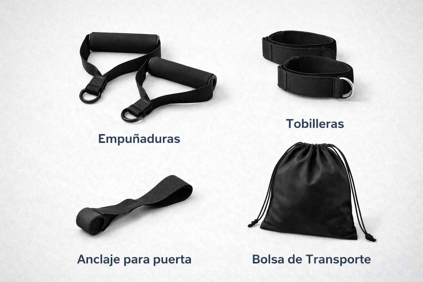 Set de Bandas Elásticas de Resistencia – Kit Completo de Entrenamiento Funcional