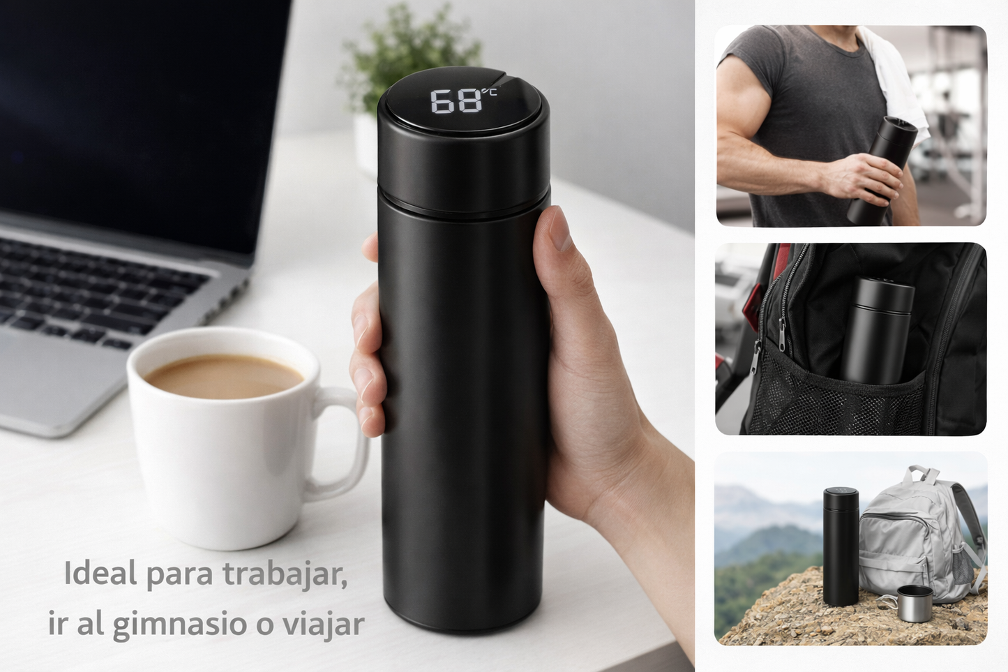 Termo Inteligente con Pantalla de Temperatura – Mantiene Frío y Calor Durante Horas